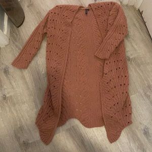pink cardigan
